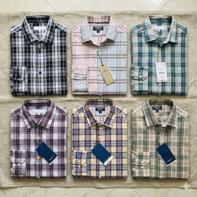 Premium Quality (6 pcs) Check Long Sleeve Shirt