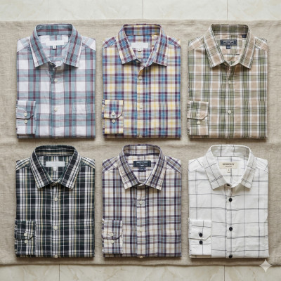 Premium Quality (6 pcs) Check Long Sleeve Shirt
