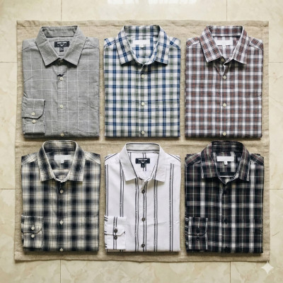 Premium Quality (6 pcs) Check Long Sleeve Shirt