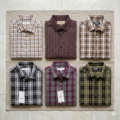 Premium Quality (6 pcs) Check Long Sleeve Shirt