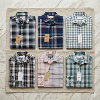 Premium Quality (6 pcs) Check Long Sleeve Shirt