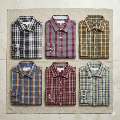 Premium Quality (6 pcs) Check Long Sleeve Shirt
