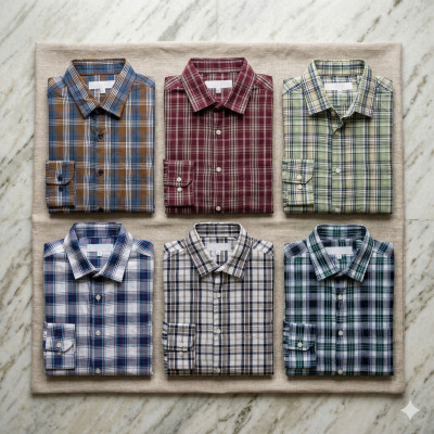 Premium Quality (6 pcs) Check Long Sleeve Shirt