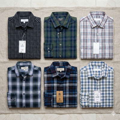 Premium Quality (6 pcs) Check Long Sleeve Shirt