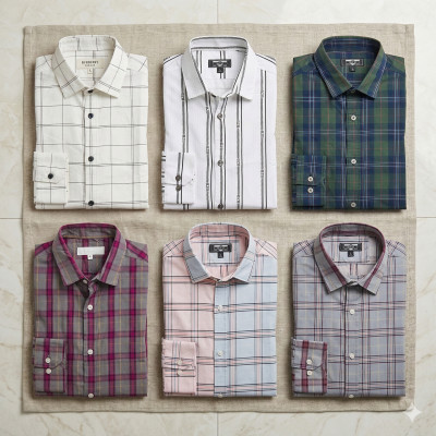 Premium Quality (6 pcs) Check Long Sleeve Shirt