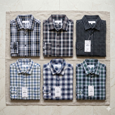 Premium Quality (6 pcs) Check Long Sleeve Shirt