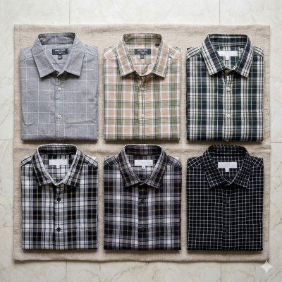 Premium Quality (6 pcs) Check Long Sleeve Shirt