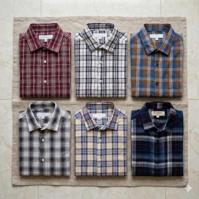 Premium Quality (6 pcs) Check Long Sleeve Shirt