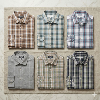 Premium Quality (6 pcs) Check Long Sleeve Shirt