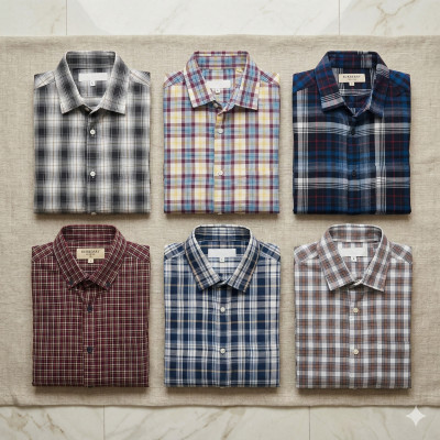 Premium Quality (6 pcs) Check Long Sleeve Shirt