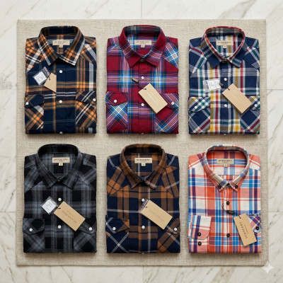 Premium Quality (6 pcs) Check Long Sleeve Shirt