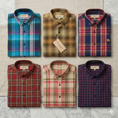 Premium Quality (6 pcs) Check Long Sleeve Shirt