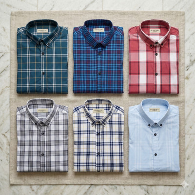 Premium Quality (6 pcs) Check Long Sleeve Shirt