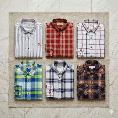 Premium Quality (6 pcs) Check Long Sleeve Shirt