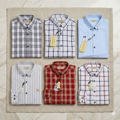 Premium Quality (6 pcs) Check Long Sleeve Shirt