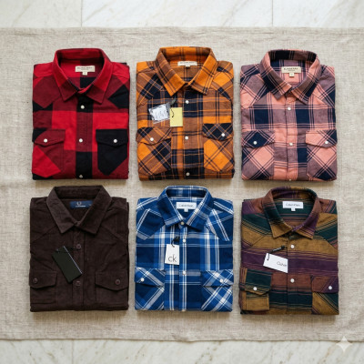 Premium Quality (6 pcs) Check Long Sleeve Shirt