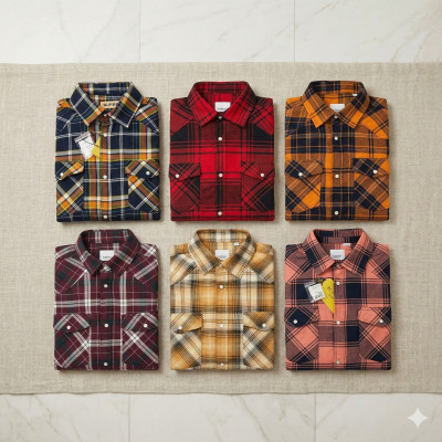 Premium Quality (6 pcs) Check Long Sleeve Shirt