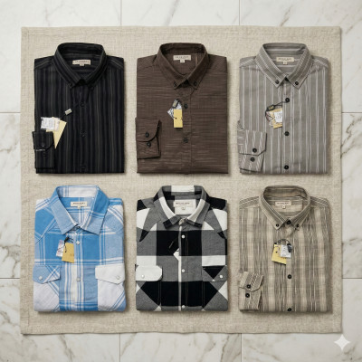 Premium Quality (6 pcs) Check Long Sleeve Shirt