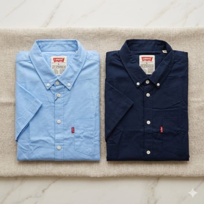 Premium Oxford Cotton Shirts for Men – Export Quality 2 PCS Combo