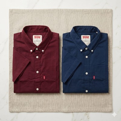 Premium Oxford Cotton Shirts for Men – Export Quality 2 PCS Combo