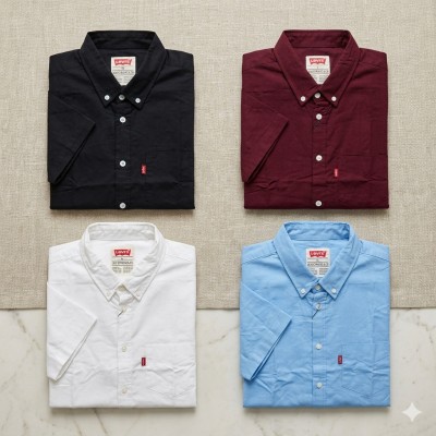 Premium Oxford Cotton Shirts for Men – Export Quality 4 PCS Combo