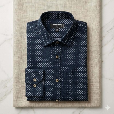 100 % Cotton Full-Sleeve Printed Shirt.