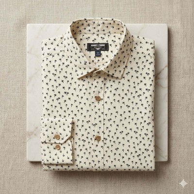 100 % Cotton Full-Sleeve Printed Shirt.