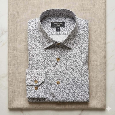 100 % Cotton Full-Sleeve Printed Shirt.