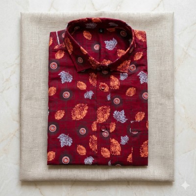 100 % Cotton Half-Sleeve Printed Shirt.
