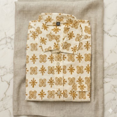 100 % Cotton Half-Sleeve Printed Shirt.