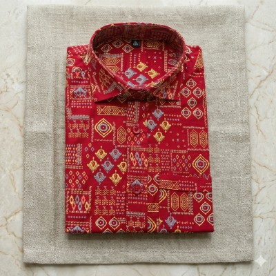 100 % Cotton Half-Sleeve Printed Shirt.