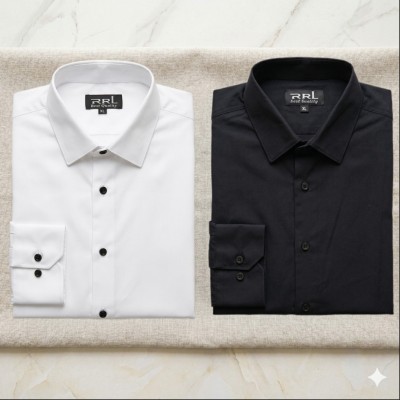 Men’s Premium Full-Sleeve Solid Colour Cotton Shirt.