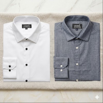 Men’s Premium Full-Sleeve Solid Colour Cotton Shirt.