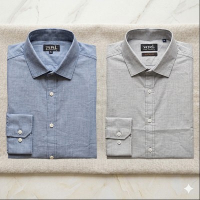 Men’s Premium Full-Sleeve Solid Colour Cotton Shirt.