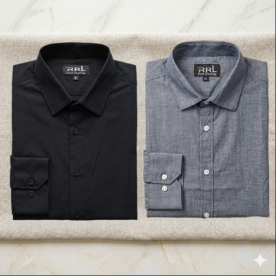 Men’s Premium Full-Sleeve Solid Colour Cotton Shirt.
