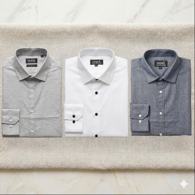 Men’s Premium Full-Sleeve Solid Colour Cotton Shirt.