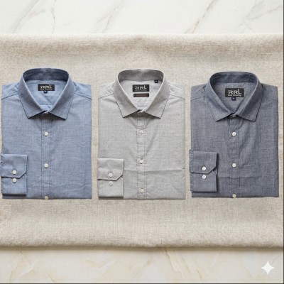 Men’s Premium Full-Sleeve Solid Colour Cotton Shirt.