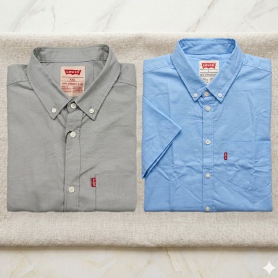 Premium Oxford Cotton Shirts for Men – Export Quality 2 PCS Combo