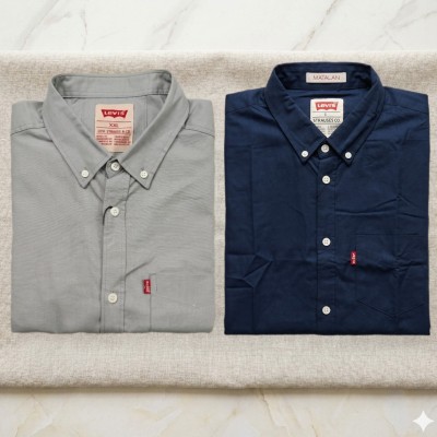 Premium Oxford Cotton Shirts for Men – Export Quality 2 PCS Combo