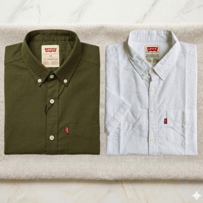Premium Oxford Cotton Shirts for Men – Export Quality 2 PCS Combo