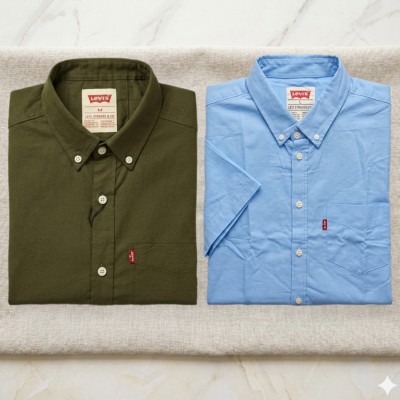 Premium Oxford Cotton Shirts for Men – Export Quality 2 PCS Combo