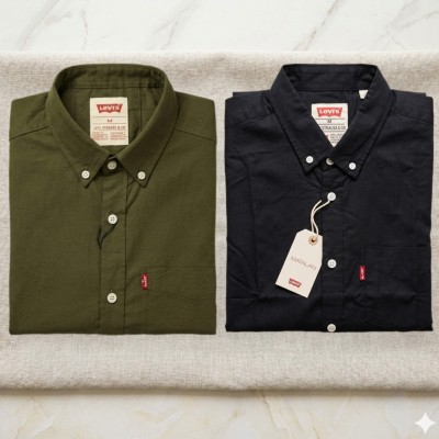 Premium Oxford Cotton Shirts for Men – Export Quality 2 PCS Combo