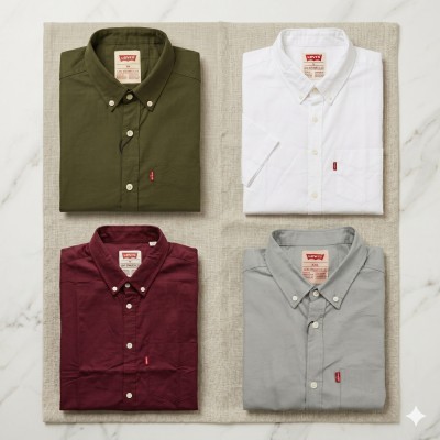 Premium Oxford Cotton Shirts for Men – Export Quality 4 PCS Combo