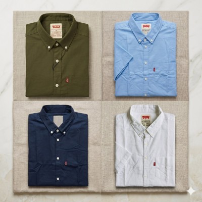 Premium Oxford Cotton Shirts for Men – Export Quality 4 PCS Combo