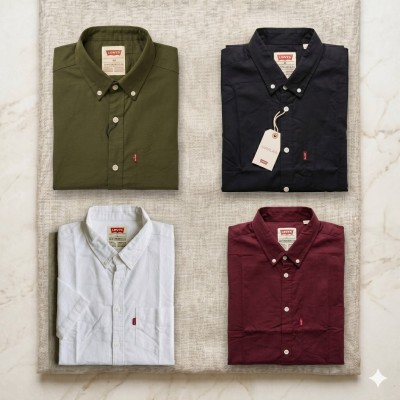 Premium Oxford Cotton Shirts for Men – Export Quality 4 PCS Combo