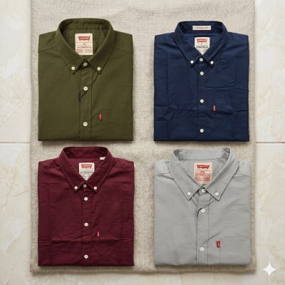Premium Oxford Cotton Shirts for Men – Export Quality 4 PCS Combo