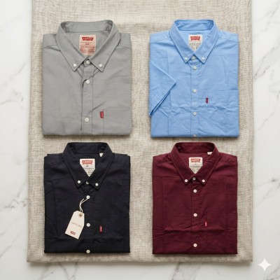 Premium Oxford Cotton Shirts for Men – Export Quality 4 PCS Combo