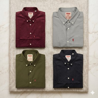 Premium Oxford Cotton Shirts for Men – Export Quality 4 PCS Combo