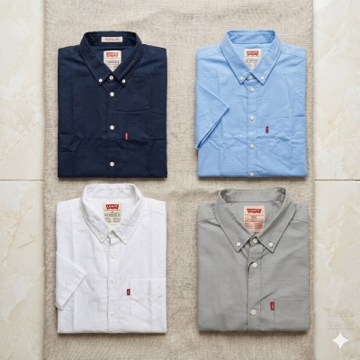 Premium Oxford Cotton Shirts for Men – Export Quality 4 PCS Combo