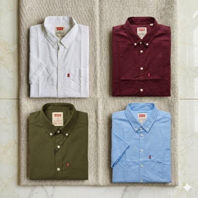 Premium Oxford Cotton Shirts for Men – Export Quality 4 PCS Combo